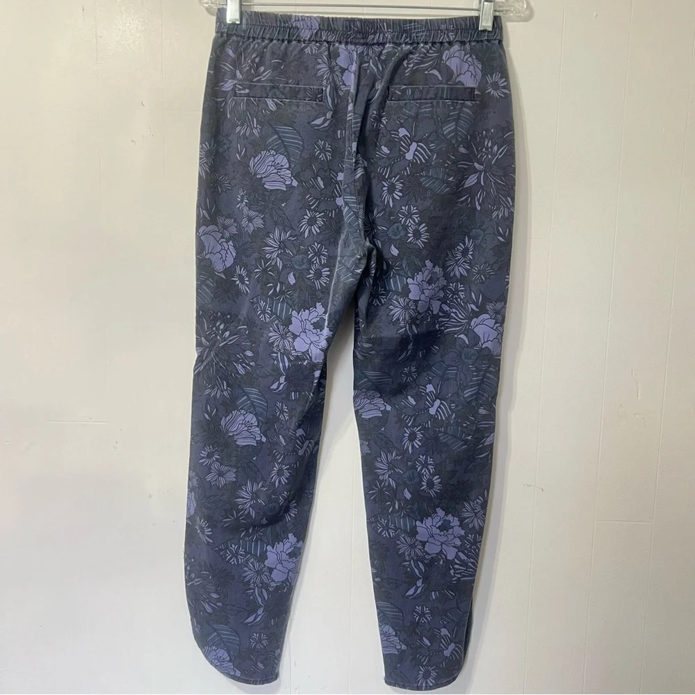 Marine Layer Re-Spun Allison Blue Floral Tropical Botanical Pull On Pants Size S